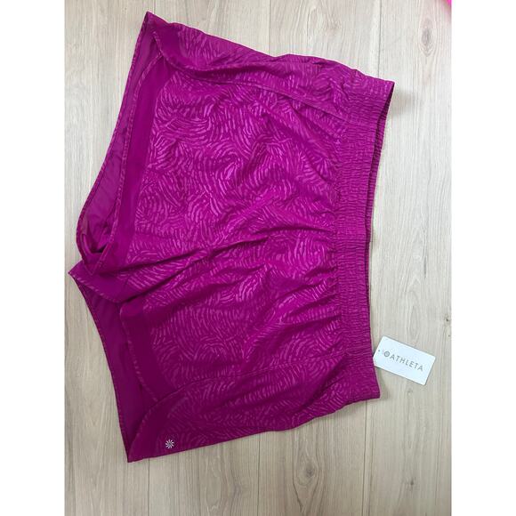 Athleta Women's Printed Mesh Racer Run Short 4" Plus Size 3X Fiji Magnolia NWT - Picture 3 of 7